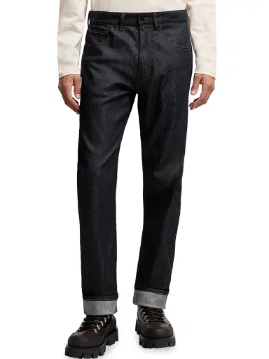 Moncler Men's Straight Leg Jeans - Denim Blue | Thumbnail 2 Moncler Men's Straight Leg Jeans - Denim Blue | Thumbnail 2