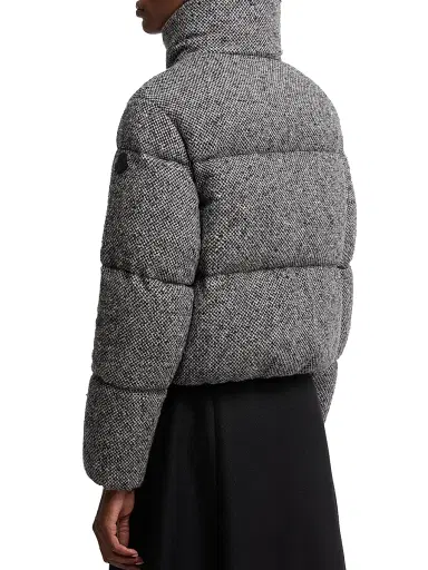 Moncler Women's Careil Puffer Jacket in Wool Bouclé - Grey | Thumbnail 3 Moncler Women's Careil Puffer Jacket in Wool Bouclé - Grey | Thumbnail 3
