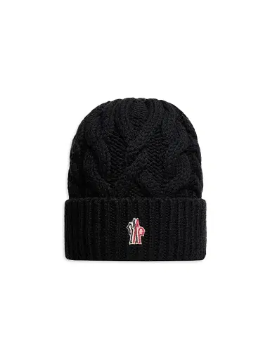 Moncler Grenoble Women's Beanie Hat in Wool - Black | Thumbnail 1 Moncler Grenoble Women's Beanie Hat in Wool - Black | Thumbnail 1