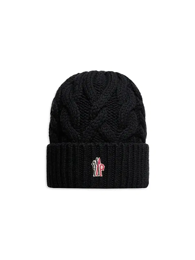 Women's Beanie Hat in Wool - Black