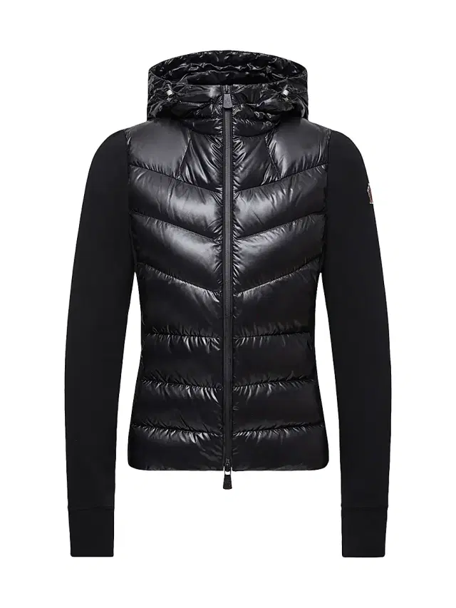 Women's Down-Filled Hoodie - Black