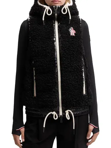 Moncler Grenoble Women's Down Filled Vest in Teddy - Black - Size Large | Thumbnail 2 Moncler Grenoble Women's Down Filled Vest in Teddy - Black - Size Large | Thumbnail 2