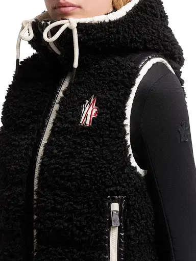 Moncler Grenoble Women's Down Filled Vest in Teddy - Black - Size Large | Thumbnail 4 Moncler Grenoble Women's Down Filled Vest in Teddy - Black - Size Large | Thumbnail 4