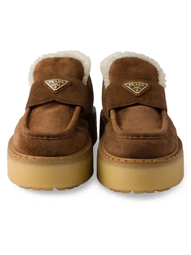 Prada Women's Suede Loafers - Brown - Size 11.5 | Thumbnail 4 Prada Women's Suede Loafers - Brown - Size 11.5 | Thumbnail 4