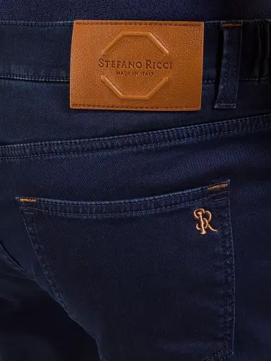 Stefano Ricci Men's Stretch Denim Sport Jeans - Dark Blue - Size 44 | Thumbnail 4 Stefano Ricci Men's Stretch Denim Sport Jeans - Dark Blue - Size 44 | Thumbnail 4
