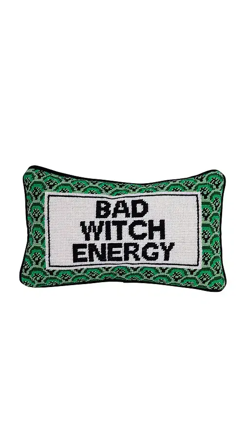 Furbish Studio Bad Witch Energy Needlepoint Pillow