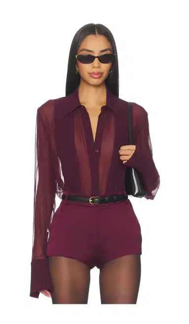 SANS FAFF Meghan Panelled Silk Blouse | Thumbnail 1