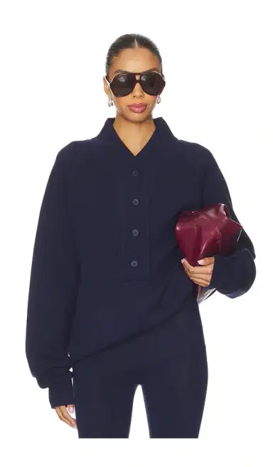 Aya Muse Knit Henley Sweater | Thumbnail 1