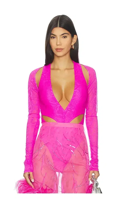 LaPointe Snake Lace Bodysuit
