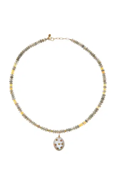 Joie DiGiovanni Sunset Yellow Sapphire Pearl Necklace | Thumbnail 1