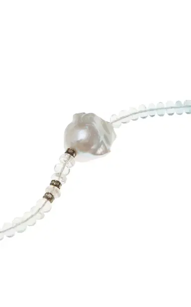 Joie DiGiovanni Ice Ombre Aquamarine Diamond Baroque Pearl Necklace | Thumbnail 3
