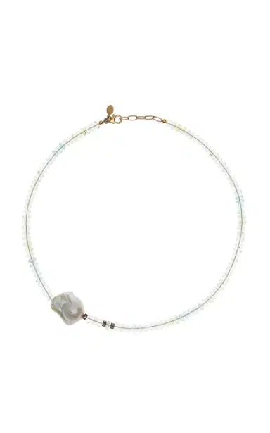 Joie DiGiovanni Ice Ombre Aquamarine Diamond Baroque Pearl Necklace | Thumbnail 1