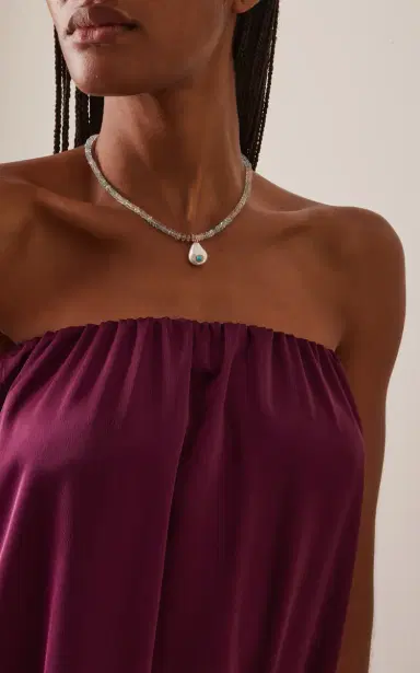 Joie DiGiovanni Gemburst Diamond Aquamarine Necklace | Thumbnail 2