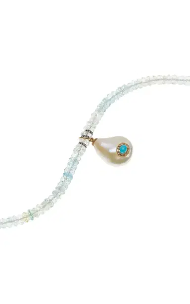 Joie DiGiovanni Gemburst Diamond Aquamarine Necklace | Thumbnail 3