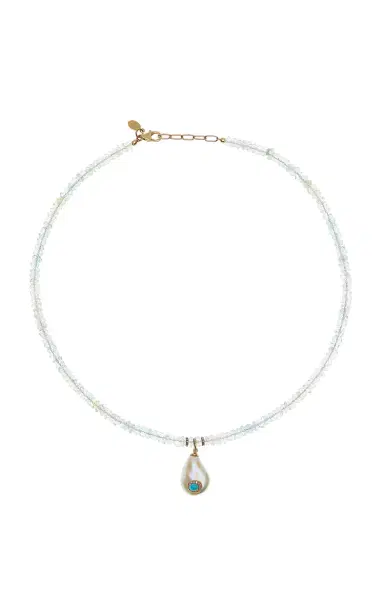 Joie DiGiovanni Gemburst Diamond Aquamarine Necklace | Thumbnail 4