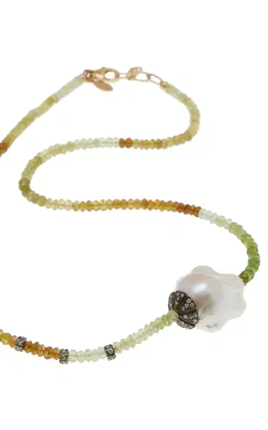 Joie DiGiovanni Grossover Ombre Garnet Diamond Baroque Pearl Necklace | Thumbnail 3