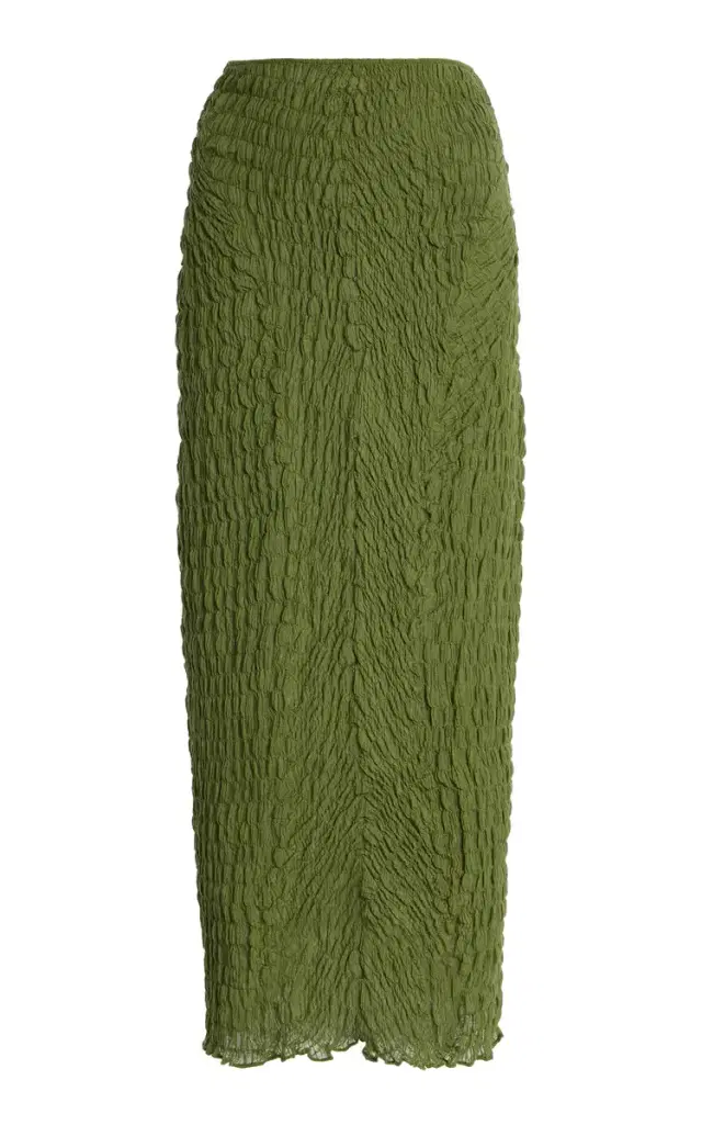 TG Botanical Wendy Shirred Cotton Maxi Skirt