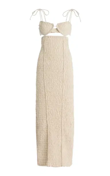 TG Botanical Bella Shirred Cotton-Blend Midi Dress | Thumbnail 6