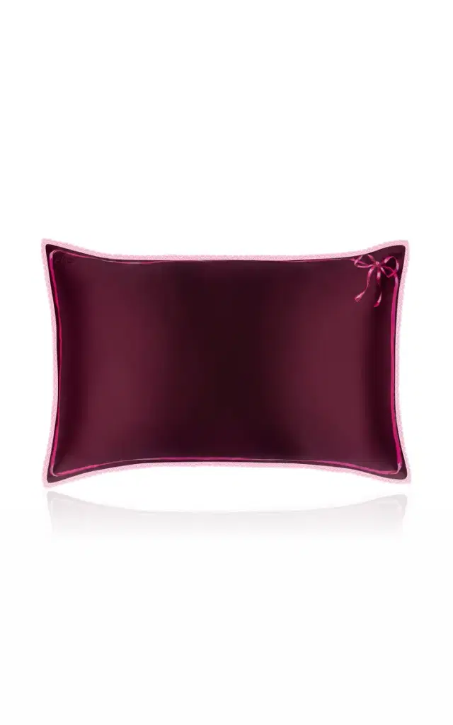 Slip Lace-Trimmed Silk Queen Pillowcase