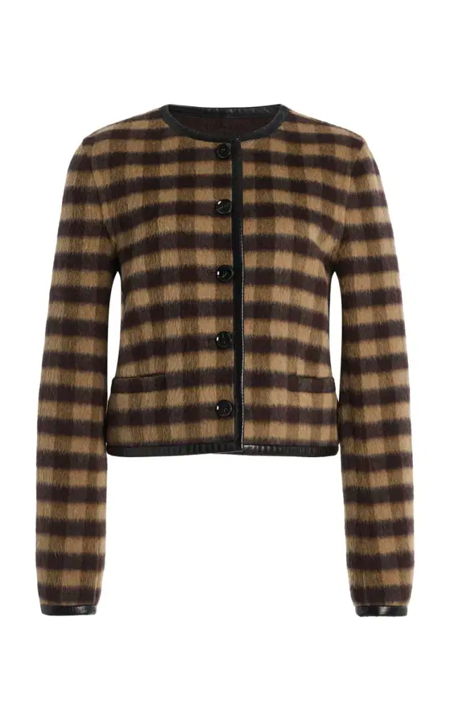 Helene Plaid Cashmere Jacket