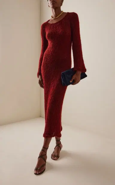 Nia Thomas Exclusive Kate Bell-Sleeve Knit Maxi Dress | Thumbnail 2 Nia Thomas Exclusive Kate Bell-Sleeve Knit Maxi Dress | Thumbnail 2