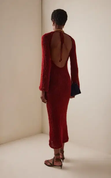 Nia Thomas Exclusive Kate Bell-Sleeve Knit Maxi Dress | Thumbnail 4 Nia Thomas Exclusive Kate Bell-Sleeve Knit Maxi Dress | Thumbnail 4