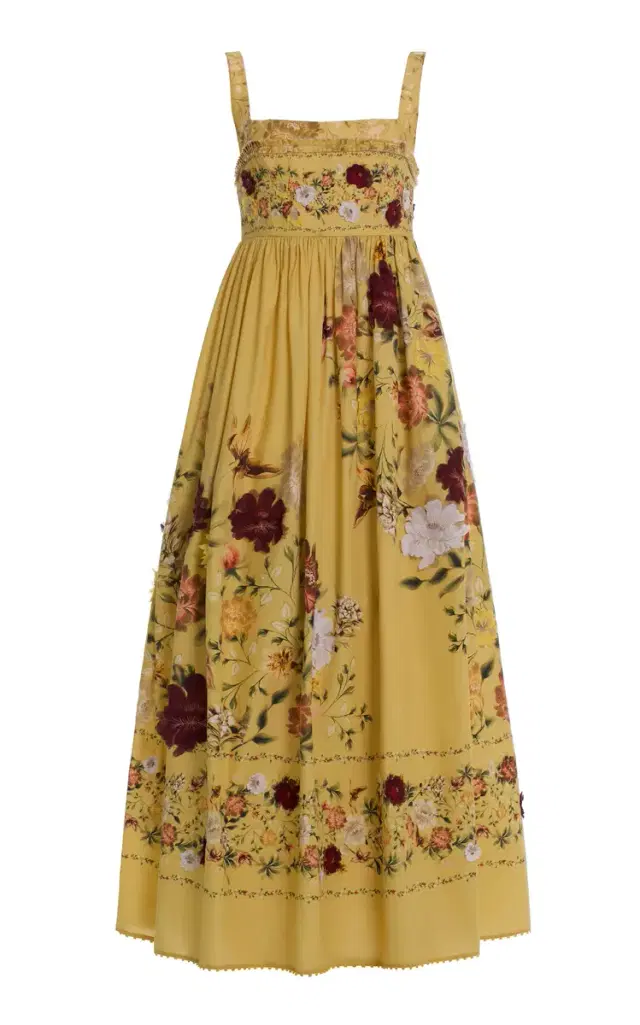 Agua by Agua Bendita Barbara Embroidered Cotton Midi Dress