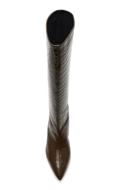 FRĒDA SALVADOR Robyn Croc-Effect Leather Knee Boots | Thumbnail 3 FRĒDA SALVADOR Robyn Croc-Effect Leather Knee Boots | Thumbnail 3