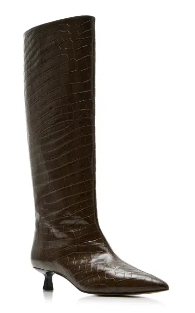 FRĒDA SALVADOR Robyn Croc-Effect Leather Knee Boots | Thumbnail 4 FRĒDA SALVADOR Robyn Croc-Effect Leather Knee Boots | Thumbnail 4