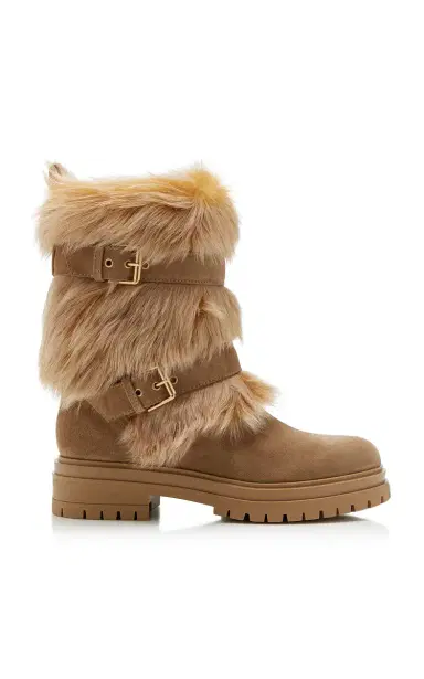 Gianvito Rossi Maverick Shearling Boots | Thumbnail 1 Gianvito Rossi Maverick Shearling Boots | Thumbnail 1