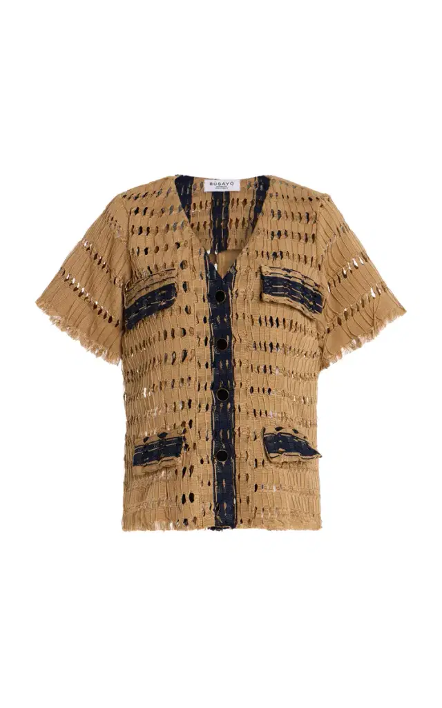 Busayo Lara Openwork Cotton Top