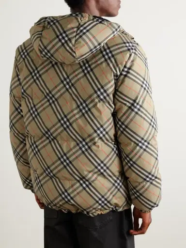 Burberry Reversible Checked Quilted Shell Hooded Down Jacket - Men | Thumbnail 3 Burberry Reversible Checked Quilted Shell Hooded Down Jacket - Men | Thumbnail 3