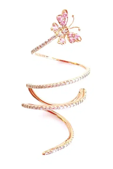 STEFERE Pink Sapphire Butterfly Spiral Ring | Thumbnail 1 STEFERE Pink Sapphire Butterfly Spiral Ring | Thumbnail 1