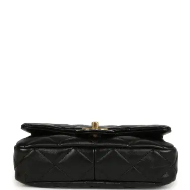 Chanel Chanel Small Funky Town Flap Bag Black Shiny Lambskin Aged Gold Hardware | Thumbnail 6