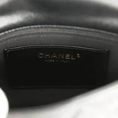 Chanel Chanel Small Funky Town Flap Bag Black Shiny Lambskin Aged Gold Hardware | Thumbnail 9