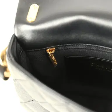 Chanel Chanel Small Funky Town Flap Bag Black Shiny Lambskin Aged Gold Hardware | Thumbnail 10