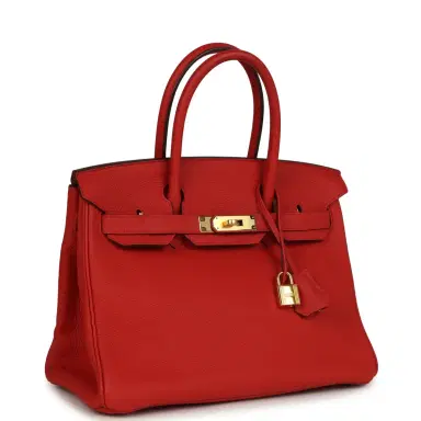 HERMÈS Hermes Birkin 30 Rouge Tomate Clemence Gold Hardware | Thumbnail 2 HERMÈS Hermes Birkin 30 Rouge Tomate Clemence Gold Hardware | Thumbnail 2