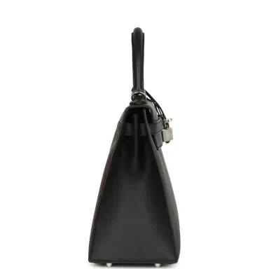 HERMÈS Hermes Kelly Sellier 28 Black Epsom Palladium Hardware | Thumbnail 3 HERMÈS Hermes Kelly Sellier 28 Black Epsom Palladium Hardware | Thumbnail 3