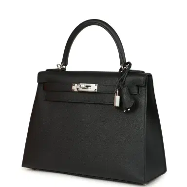 HERMÈS Hermes Kelly Sellier 28 Black Epsom Palladium Hardware | Thumbnail 5 HERMÈS Hermes Kelly Sellier 28 Black Epsom Palladium Hardware | Thumbnail 5