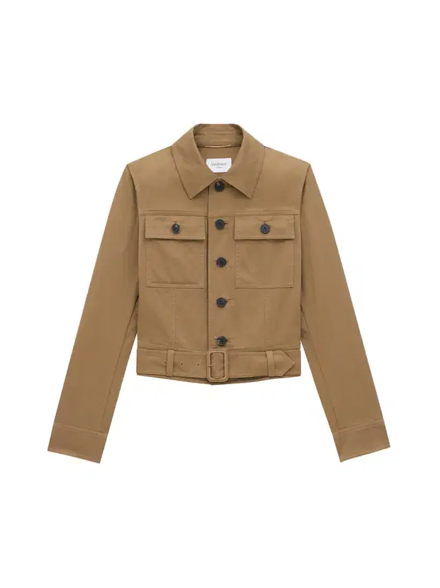 Cropped Cotton Serge Jacket