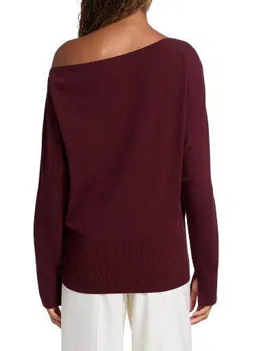 Simkhai Women's Lavina One-Shoulder Sweater - Cranberry - Size Medium | Thumbnail 5