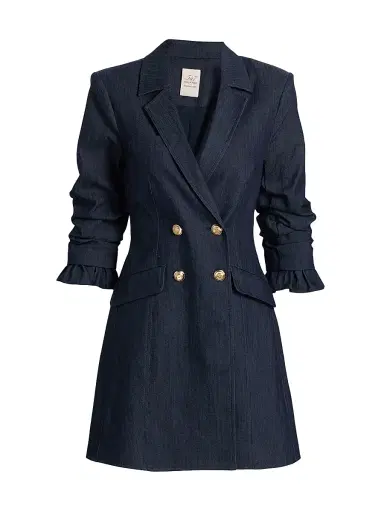 Cinq à Sept Women's Bekah Denim Blazer Minidress | Thumbnail 1 Cinq à Sept Women's Bekah Denim Blazer Minidress | Thumbnail 1