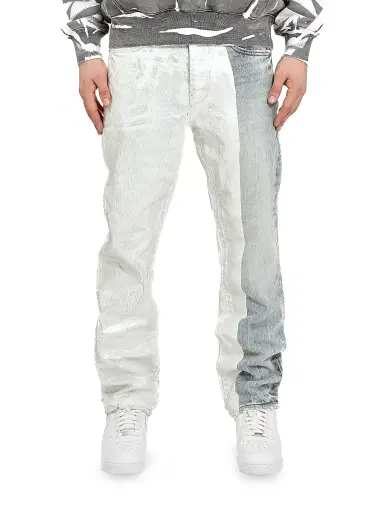 Purple Brand Men's Crackle Two-Tone Straight Jeans - Light Indigo | Thumbnail 1