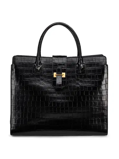 Nili Lotan Women's Lou Croc-Embossed Leather Top Handle Bag | Thumbnail 1 Nili Lotan Women's Lou Croc-Embossed Leather Top Handle Bag | Thumbnail 1