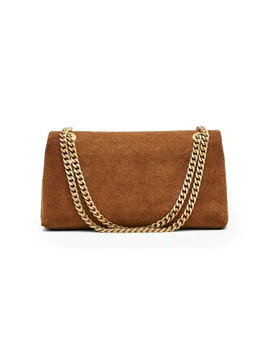 Marc Jacobs Women's The Dual Chain Mini Suede Crossbody Bag - Copper | Thumbnail 5