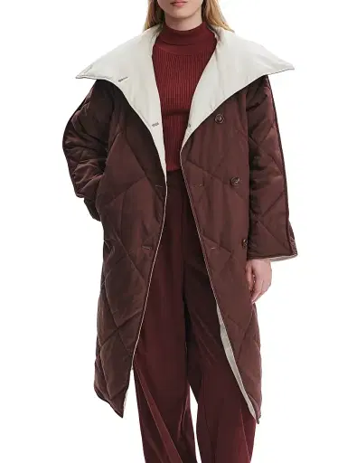 Varley Women's Annalise Reversible Wrap Coat - Deep Mahogany | Thumbnail 5 Varley Women's Annalise Reversible Wrap Coat - Deep Mahogany | Thumbnail 5
