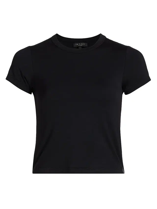 rag & bone Women's Luca Solid Jersey T-Shirt - Black