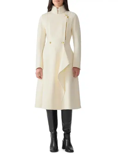 Mackage Women's Annia Wool Flared Wrap Coat - Cream - Size XXL | Thumbnail 2 Mackage Women's Annia Wool Flared Wrap Coat - Cream - Size XXL | Thumbnail 2