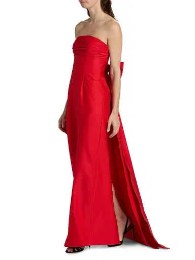 As It May Women's Camille Faille Strapless Column Gown | Thumbnail 2 As It May Women's Camille Faille Strapless Column Gown | Thumbnail 2