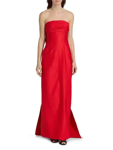 As It May Women's Camille Faille Strapless Column Gown | Thumbnail 3 As It May Women's Camille Faille Strapless Column Gown | Thumbnail 3
